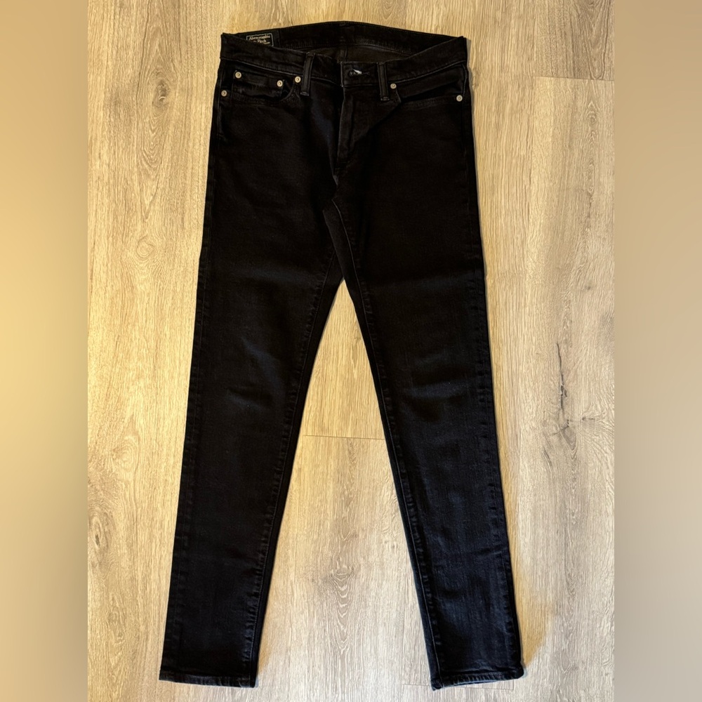 Men's Black A&F Felix Super Slim Stretch Jeans